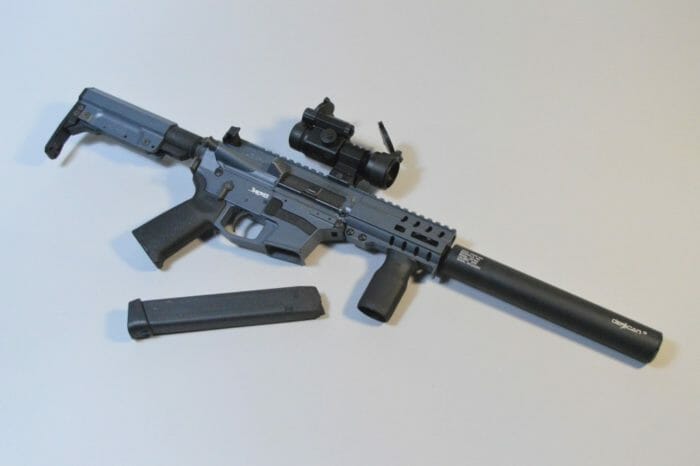 CMMG Banshee with DefCan 9