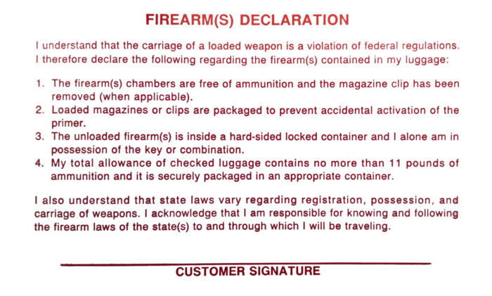 Firearms Declaration