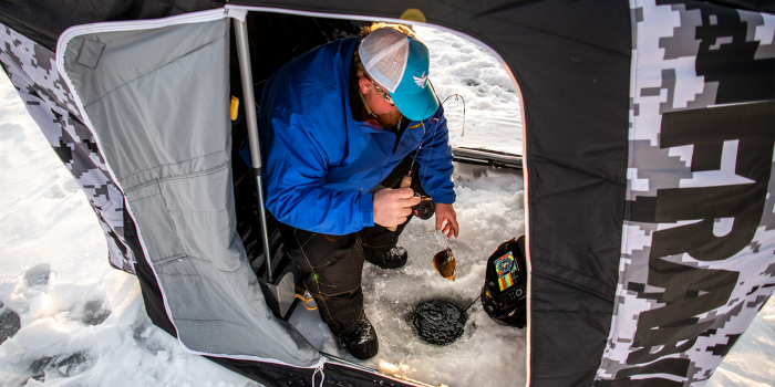 Frabill Flip-Over Shanty Mod  Ice fishing gear, Ice fishing tent