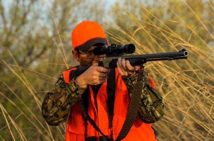 Hunter in orange