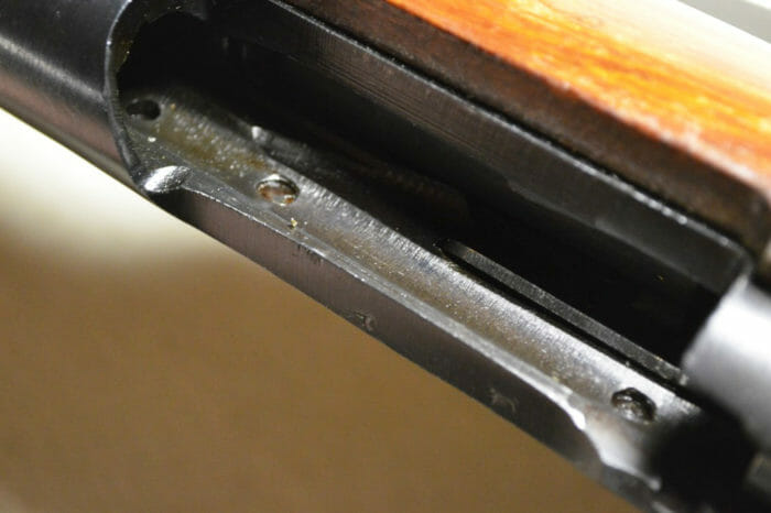 Filled in scope holes on 1944 round receiver.