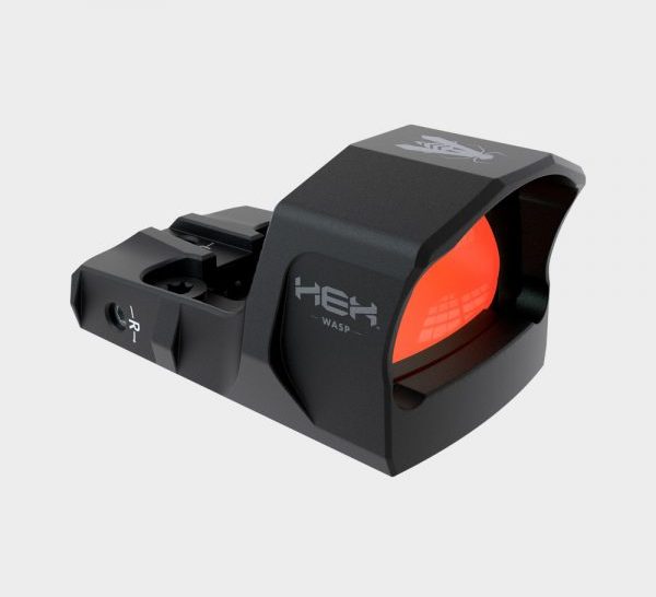 A HEX Wasp 3.5 MOA micro-sized red dot designed to pair perfectly with the Hellcat.