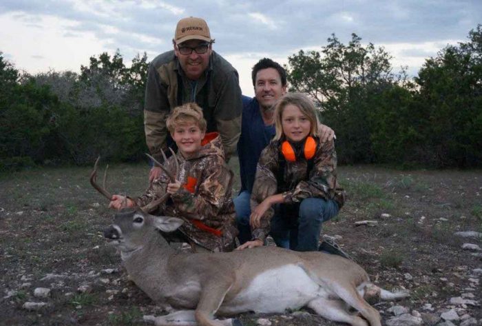 Family with deer whitetail