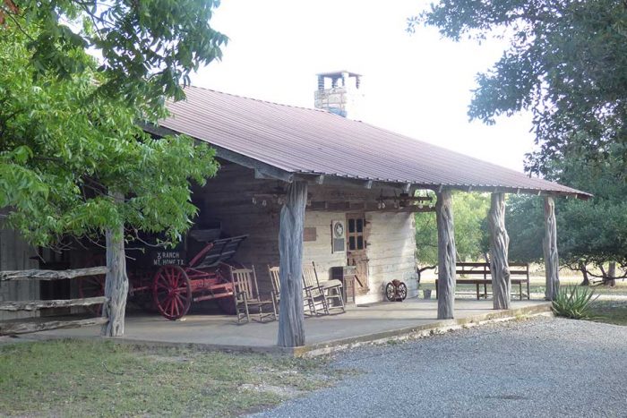 The Sam Houston Cabin at the historic Y.O. Ranch Headquarters.