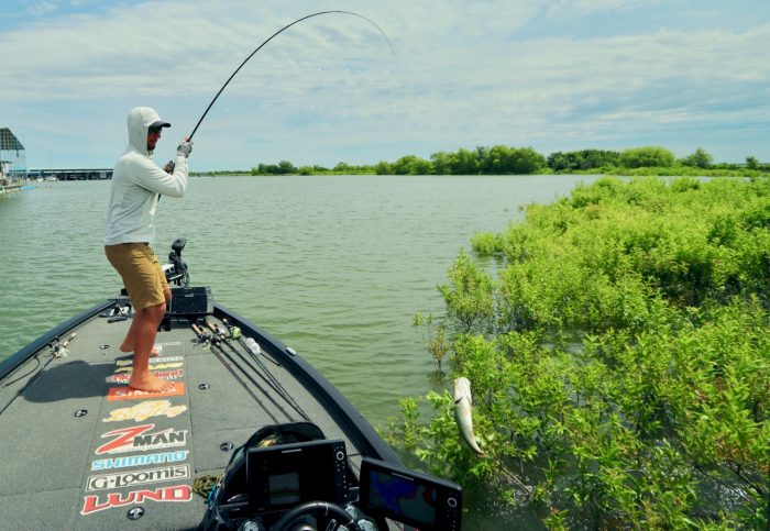 Gussy flipped up to 360 times each hour in search of quality Texas largemouth.