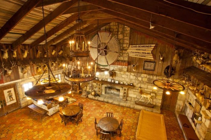 Inside the lodge at the Y.O. Ranch Headquarters.