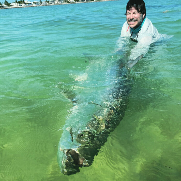 The author of "Bottled Lightning" with a tarpon to remember
