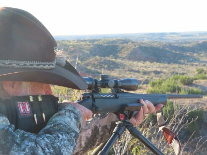 The Mossbert Patriot in .270 Win, topped with a Trijicon Huron 3-9x40 scope is an excellent combination for whitetails!