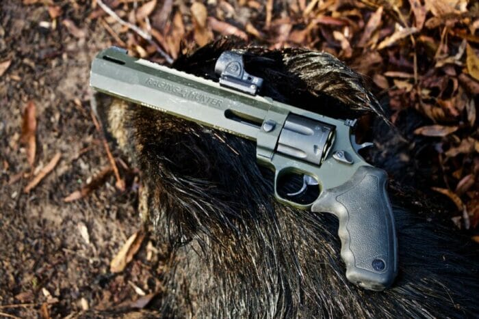 Running a close second favorite handgun is Taurus' Raging Hunter in .44 Mag!