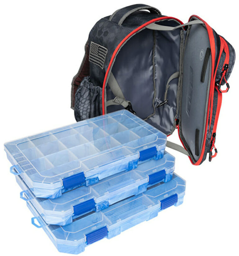 EGO Tackle Box Backpack w/ 4 Tackle Trays