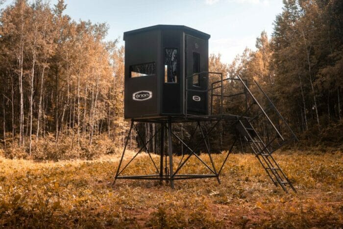 Blind on 5ft. - Orion Hunting Products' deer blind has caused Larry to change his mind about permanent blinds...
