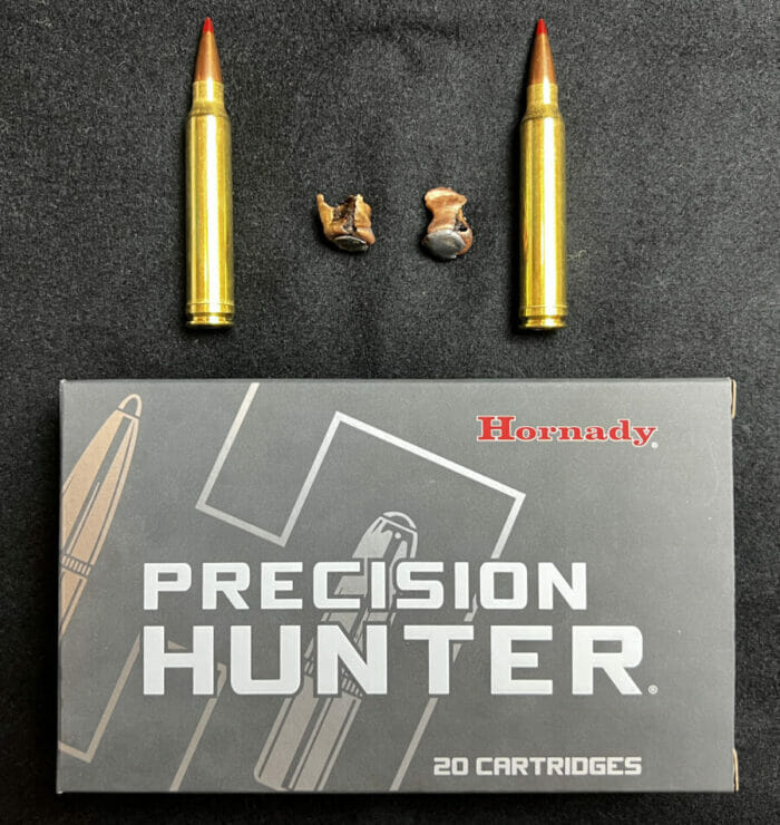 Hornady ELD-X bullets recovered from Black Wildebeest and unfired cartridges