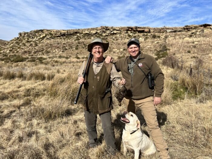 Bird Safaris for Individuals and Groups may Include hunting over Dogs for Upland Gamebirds like Greywing Partridges